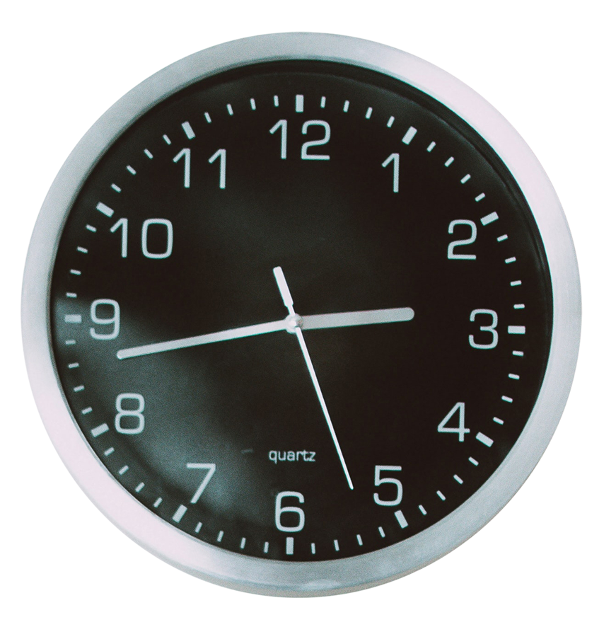 black wall clock png, black wall clock png transparent image, black wall clock png full hd images download